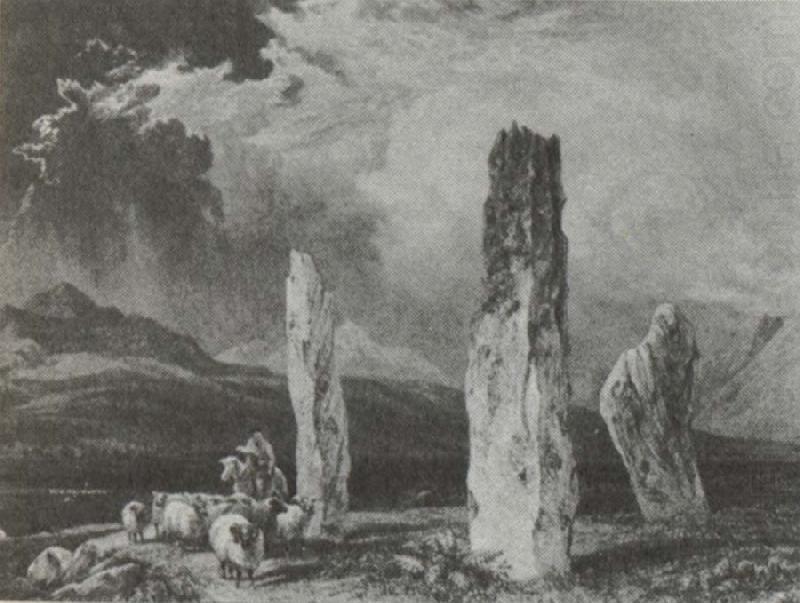 Stone circle,near Tormore,Arran, William Andrews Nesfield